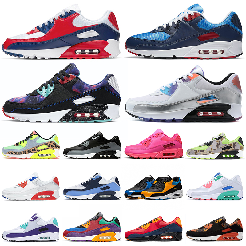 

90 running shoes 90s men women chaussures Camo UNC USA Volt Supernova triple white black mens trainers Outdoor Sports Sneakers, 36-45 mixtape white