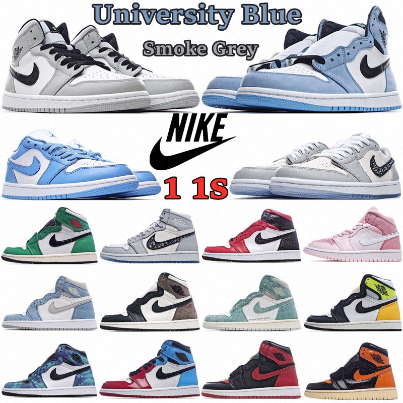 

Jumpman air jordan 1 Obsidian Basketball Shoes UNC Lucky Green 1s Mens womens Dark Mocha University Blue Travis Scott Twist Women men Trainers sneakers, 11