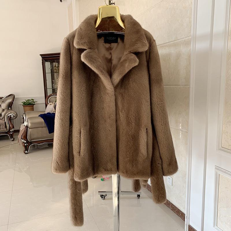 

Women' Fur & Faux Imported Velvet Mink Coat Whole Wear Suit Collar Short Winter Korean, See chart