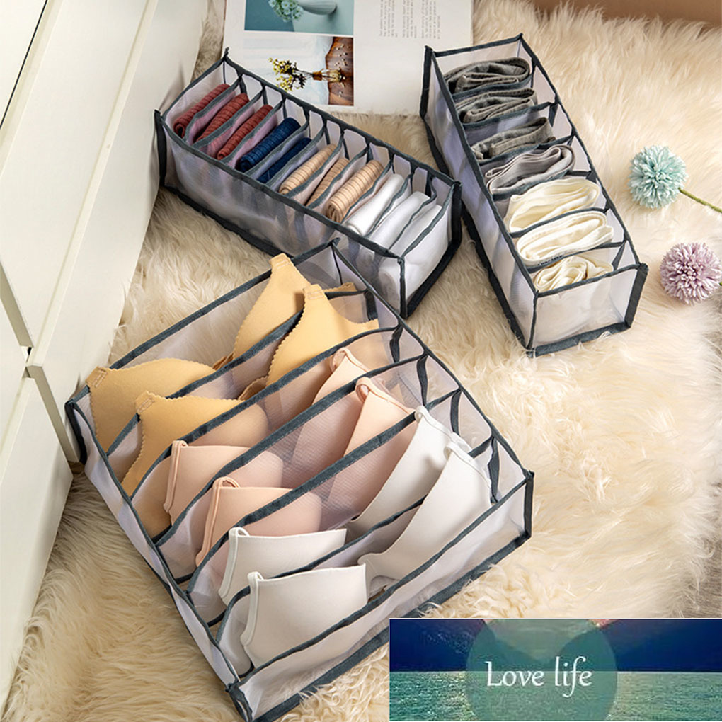 

Bra Underwear Storage Box Resuable Sock Organizer Drawer Separate Underpant Storage Cabinet Underwear bag Home Organization