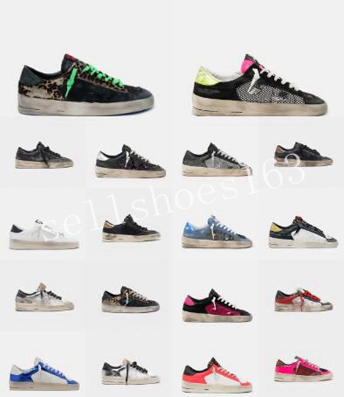 

2021 Selling Sneakers Stardan Do -Old Dirty Sports Shoes Golden Men Women Casual Shoes White Leather Designer Flat Goose Shoes Ir, #17