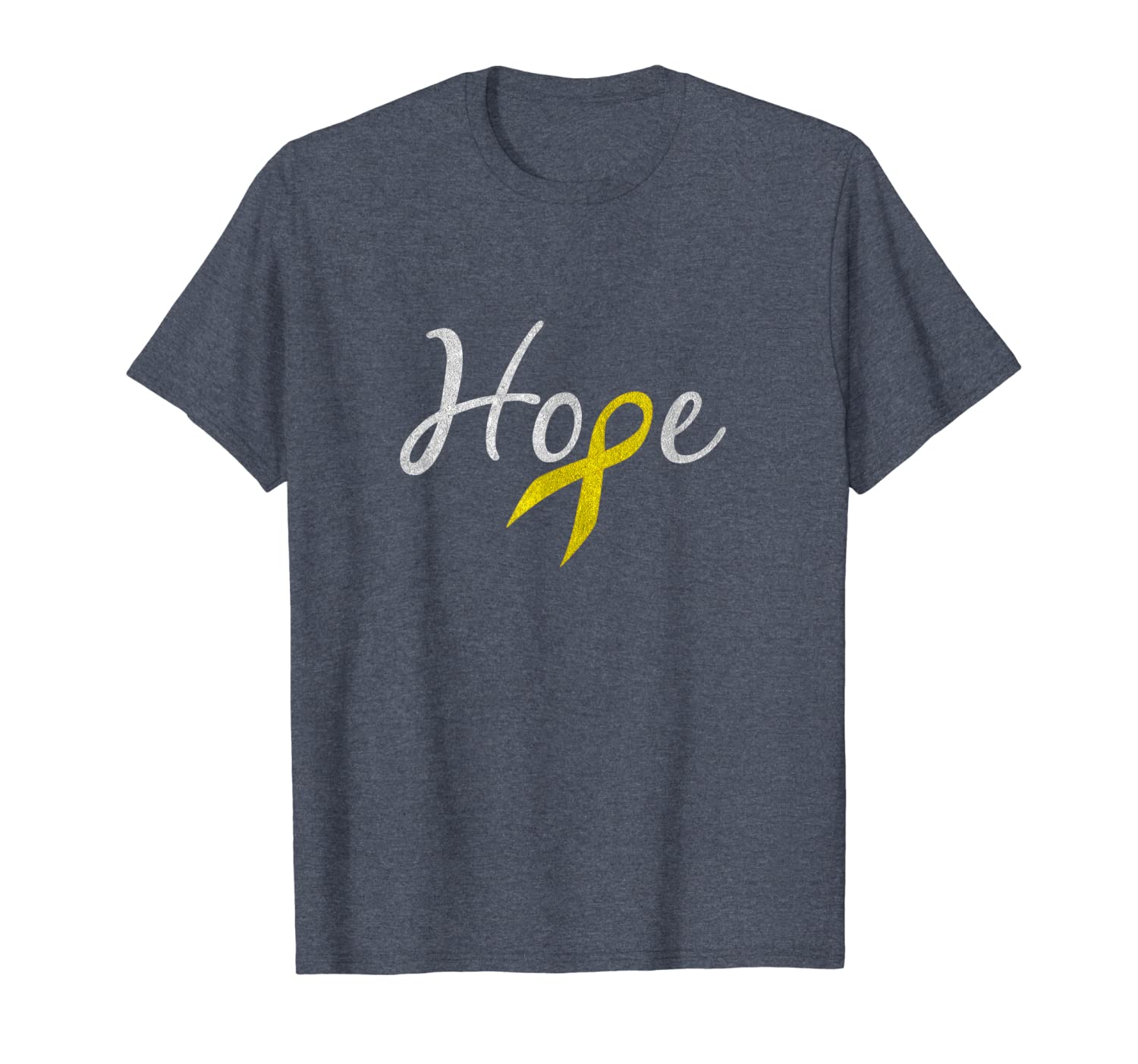 

childhood cancer awareness yellow ribbon hope t shirt, White;black