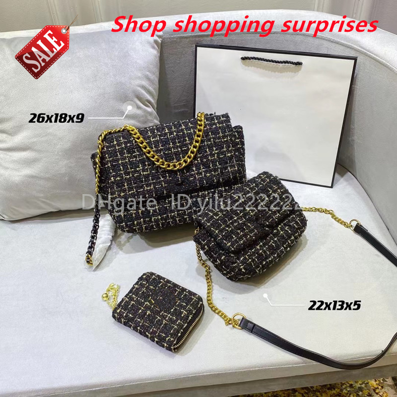 

Popular money Fashion high quality Lou vdeng women's bag retro luxury designer original leather messenger double shoulder zipper portable beauty suit SSSS, Split