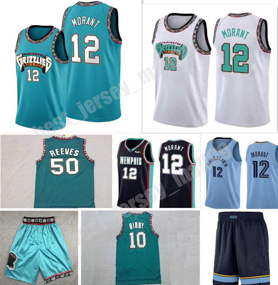 

2021 Basketball shirt 12 Ja Morant City Jerseys 10 Mike Bibby 50 Reeves Retro Green Jersey, Colour 5