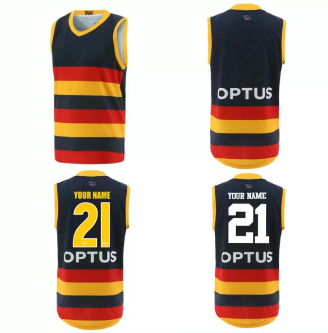 

2021 ADELAIDE CROWS HOME GUERNSEY RUGBY JERSEY 2022 Adelaide Crows Rugby TRAINING SHORTS JERSEY size --3XL, Name and number