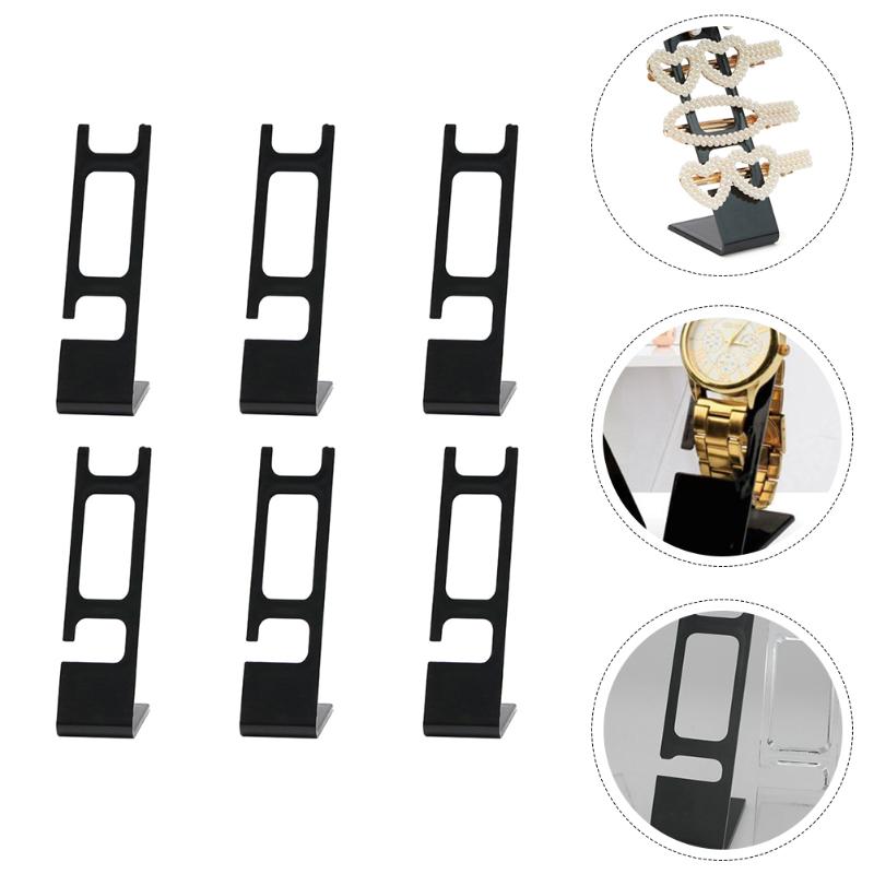 

Jewelry Pouches, Bags 6pcs Watch Display Racks Holders Stands Adornment, Pink;blue