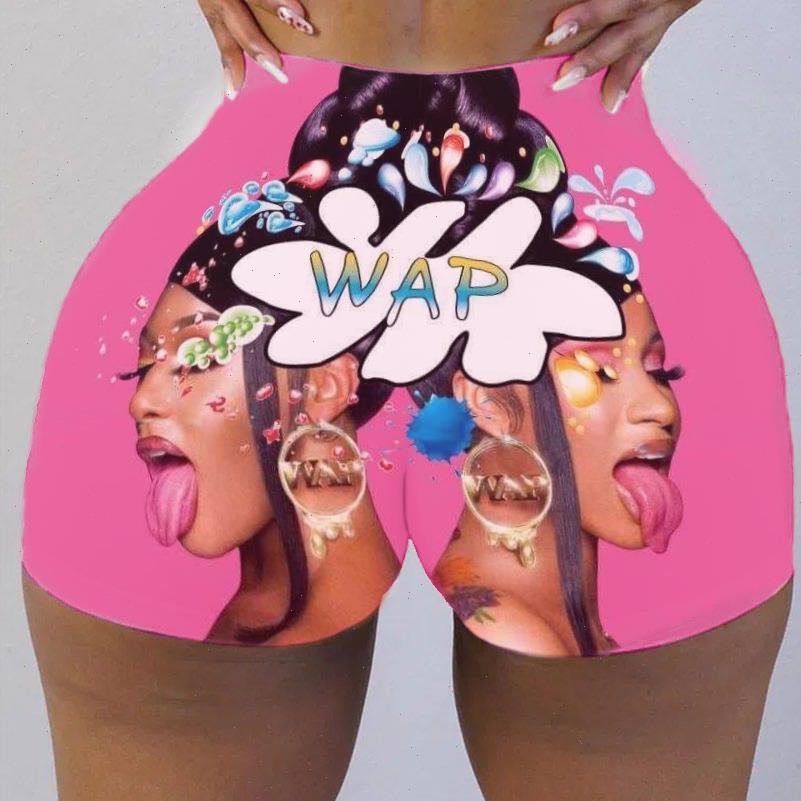 

tight stretch fitness womens short sports wear wap cardi b pants breathable female push up gym clothing, White;black