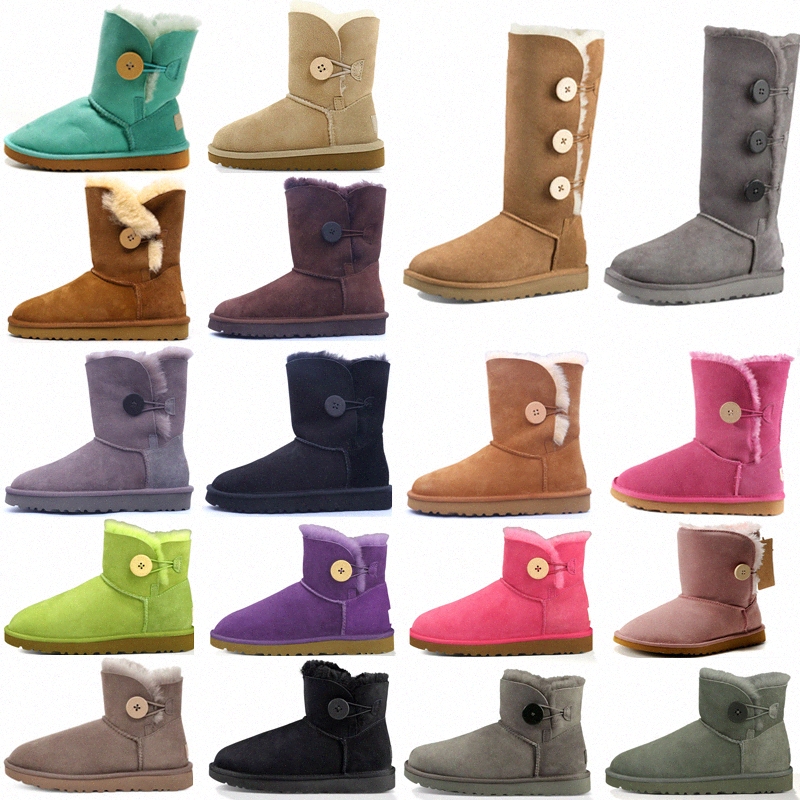 

Hot Designer buckle mini short ii bailey bow tall button triplet Australia womens women boot winter snow boots fur furry Australian booties