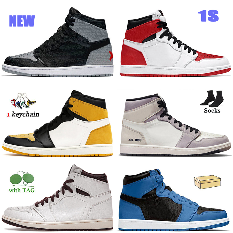 

2022 New With Socks Jumpman 1 1s High OG Basketball Shoes Rebellionaire High Element Gore-Tex Sail Light Bone Heritage Stage Haze Women Mens Designer Sneaker Trainers, A34 bordeaux 36-47