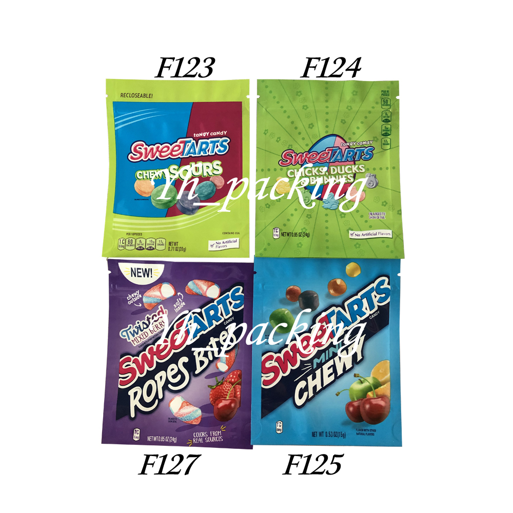 

Sweet Edibles Package Mylar Bags Chewy Arts Edible Packaging W Gusset Ropes Bites Myla Bag Zipper Lock Full Color Printed Poly Resealable Pouch Snack Food Packed