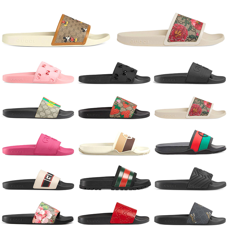 

Online Slippers slide shoes men women sandals platform sneakers summer strawberry tiger bees green red black mens womens outdoor trainers