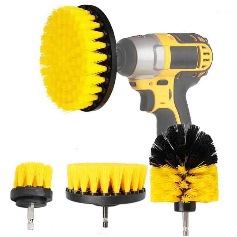 

Car Sponge 3Pcs Electric Scrubber Brush Drill Kit Plastic Round Cleaning For Carpet Glass Tires Nylon Brushes 2/3.5/4''
