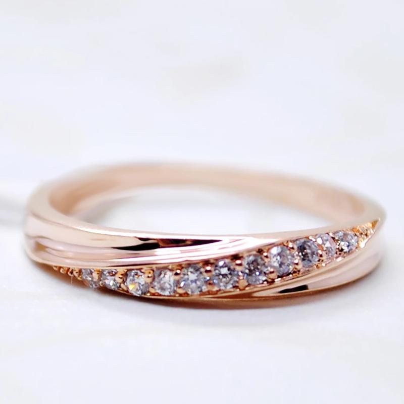 

Wedding Rings Engagement For Women Promise Women' Ring Fashion Jewellry Simple Rose Gold Cubic Zirconia Jewelry R314, Slivery;golden