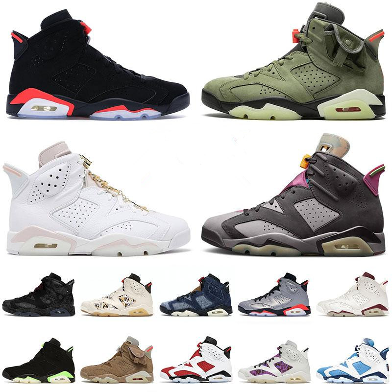 

Top Quality 2021 Shoes 6 6s VI Bordeaux Gold Hoops Catus Jack Black Infrared Mens Womens UNC Singles Day Trainers Sneakers EUR 36-46, 33