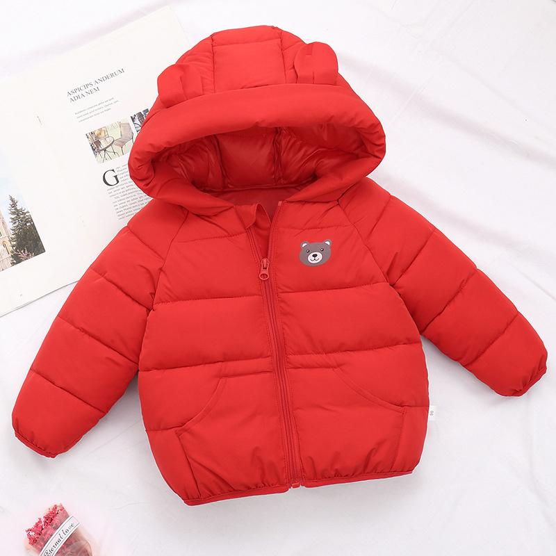 

Jackets 2022 Children Down Padded Jacket Baby Boy Clothing Girl Autumn Winter Thicken Parkas Kids Bear Clothes Hoodie Warm Coat Outwear, Blue;gray