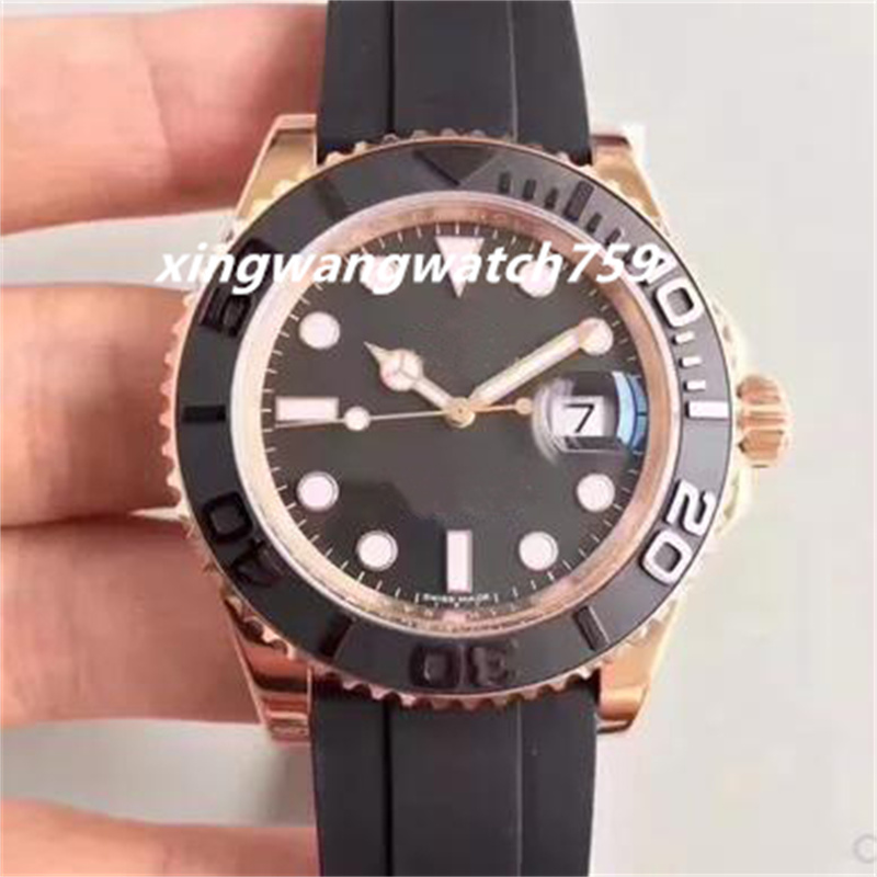 

BP factory Mens High Quality military Luxury brands Ceramic Bezel Rose Gold 268655 Mechanical Watches Rubber Black ETA 2813 Wristwatches
