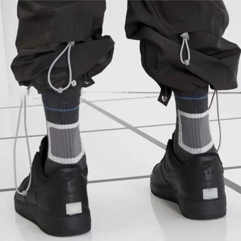 

Men's Socks Tide Brand C2H4 18FW Display Street Sports Ins Mid Tube Vintage Streetwear Casual Hip Hop Skateboard Sox, Black