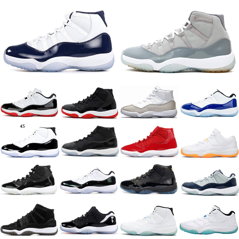 

25TH ANNIVERSARY Men 11s basketball shoes Concord 45 Citrus withe Bred Space Jam Navy Gum Gamma blue Mens Womens trainers Sneakers 5.5-13