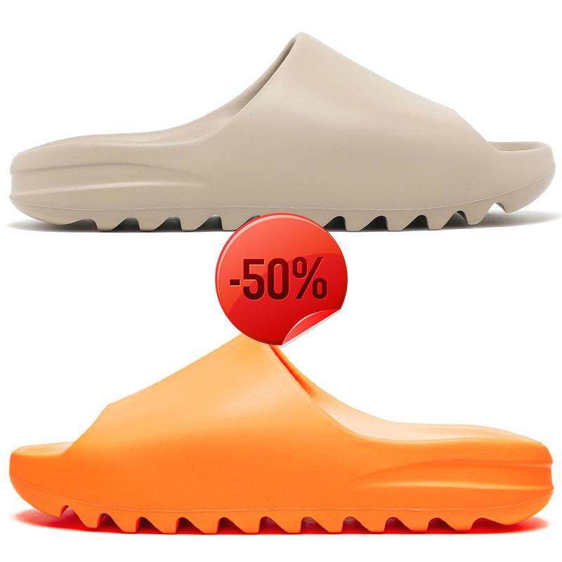 

Shop Kanyes Slides Resin Bone Shoes Pure Earth Brown Dessan Enflame Orange Sandals Designers Slippers Core Enforar xBK YEZZIES YEEZIES BOOST, Black