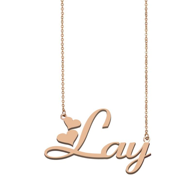 Pendant Necklaces Lay Name Necklace , Custom For Women Girls Friends Birthday Wedding Christmas Mother Days Gift-image-708511643