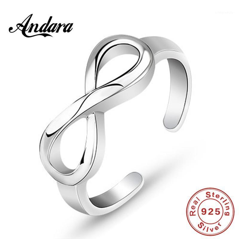 

Cluster Rings 100% 925 Sterling Silver Ring Adjustable Heart Fashion With Jewelry, Golden;silver