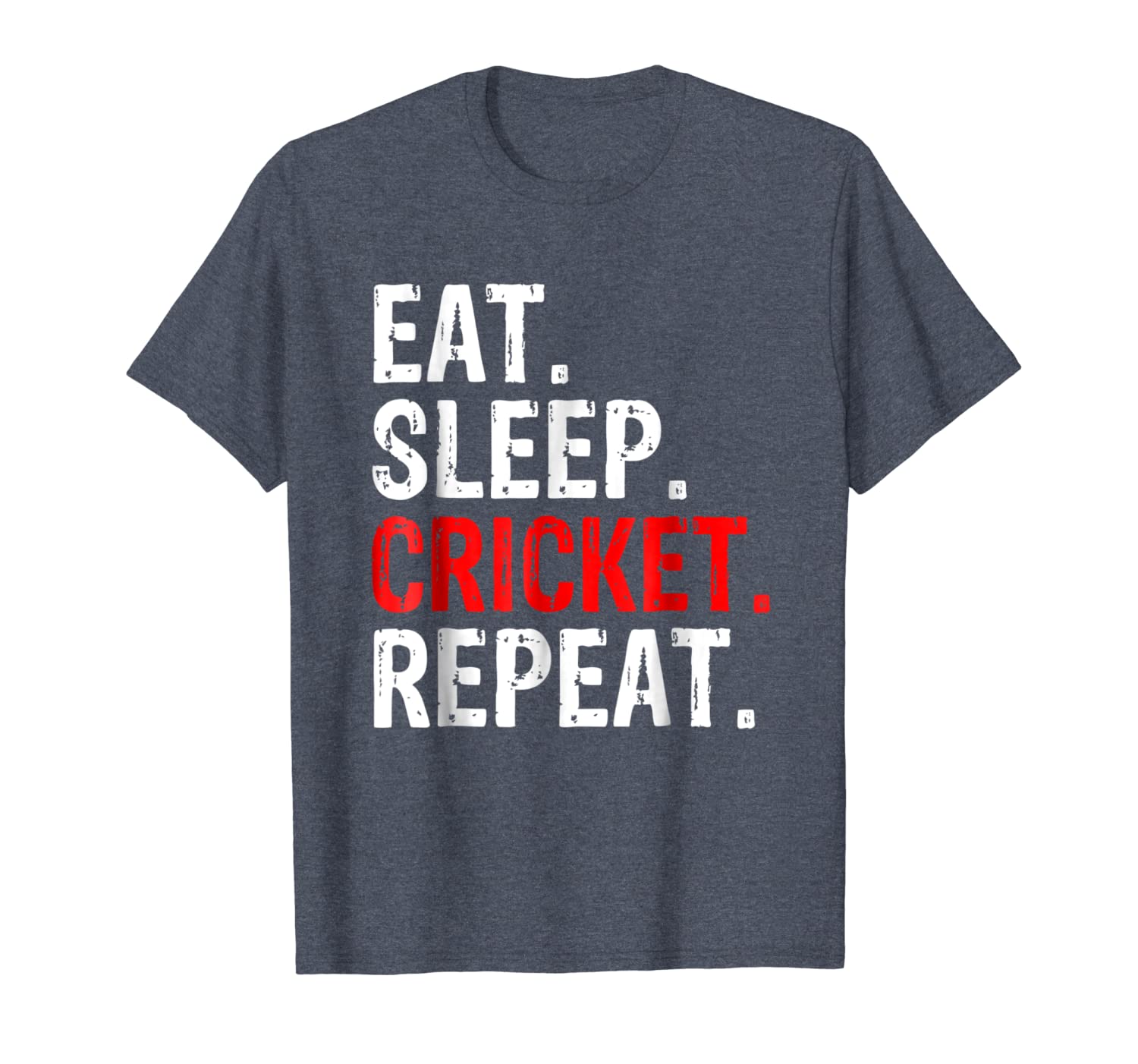 

eat sleep cricket repeat t-shirt, White;black