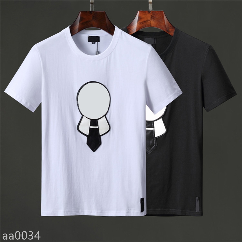 

2021ss Designer Leisure T Shirt Mens Tees Fashion Brand Women Short Sleeve Shirts S-3XL AQA, White;black