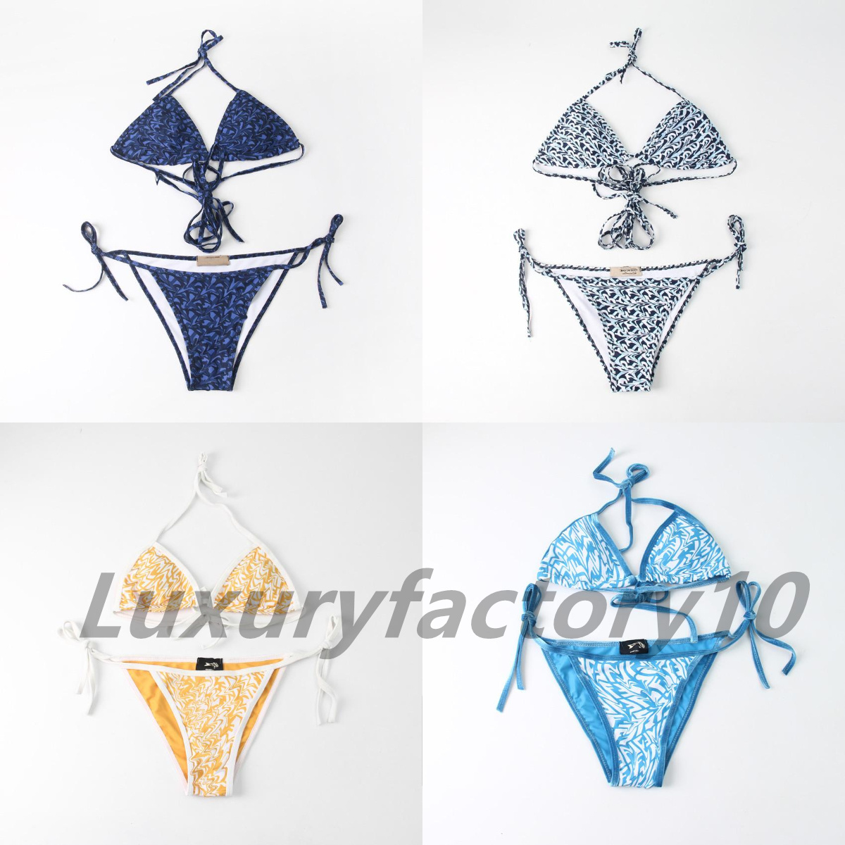 

2022 Selling Bikini Women Fashion Swimwear IN Stock Swimsuit Bandage Sexy Bathing Suits pad Tow-piece 4 Styles