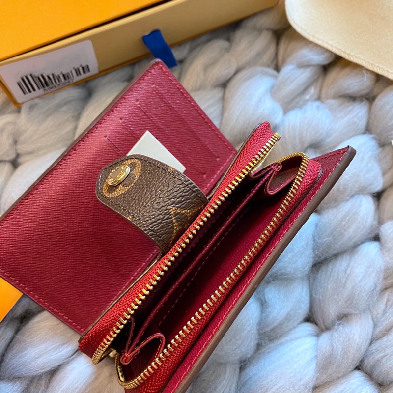

Top Quality Short Wallet Luxurys Designers Bags Handbag Relief Flower L Bag Genuine Leather Ladies Travel Wallets Large Capacity Men Card Holder, Red;black