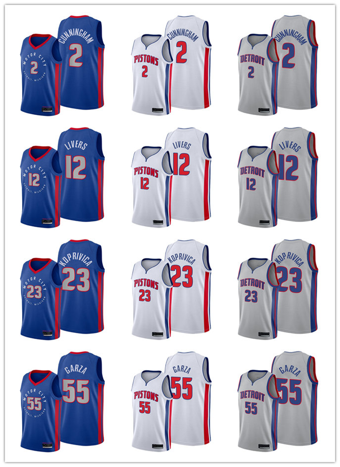 

2021 Draft First Pick 2 Cade Cunningham 12 Isaiah Livers 55 Luka Garza 23 Balsa Koprivica Basketball DetroitPistonsMen Gray Jers, Black;red