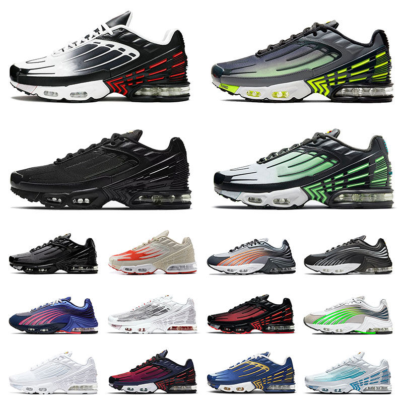 

Tn Plus 3 Tuned 2 Sports Mens Running Shoes Big Size Us 12 Black White Retro Neon Ghost Green Blue Void Grey Radiant Red Men Women Trainers EUR 36-46, A6 39-45 triple black with black