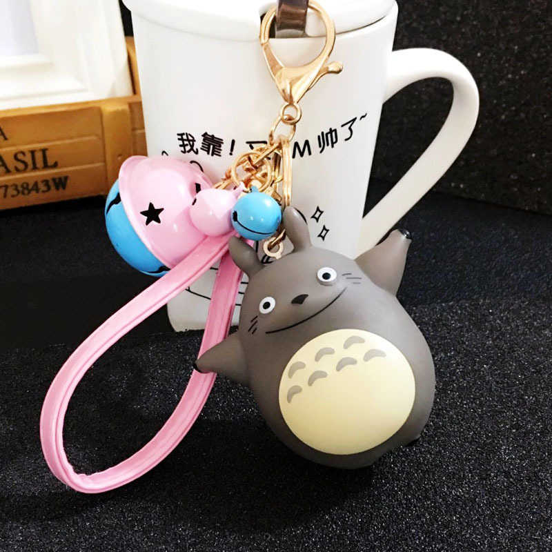

Cute My Neighbor Totoro Chinchillidae Keychain Pendant for Bag Charm Purse Accessory Miyazaki Hayao Comic Fans Leather Key Chain, Colour 4