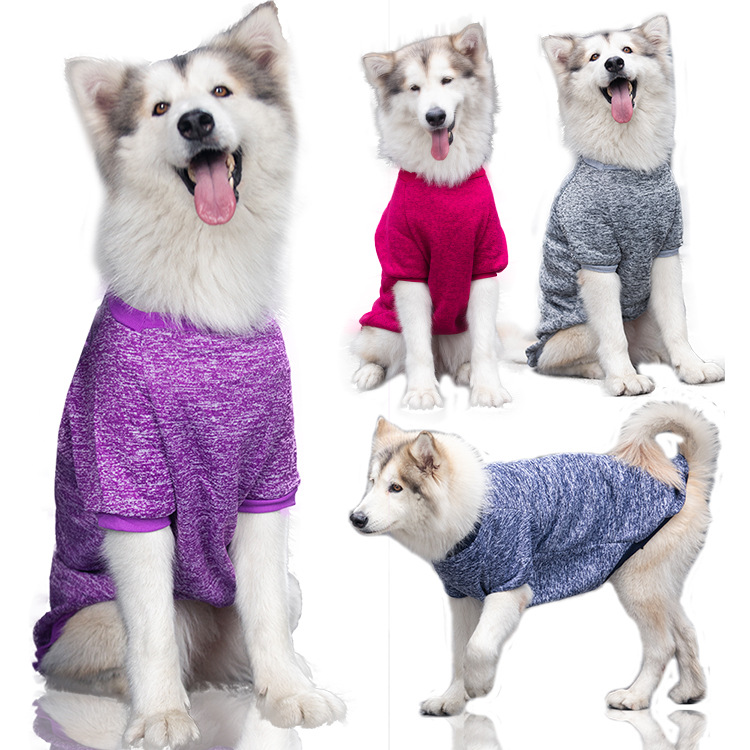 

Outdoor Pet Dog Apparel Medium and Large Dogs Autumn Winter Wool Sweater Warm Comfortable Pets Clothing Supplies Golden Retriever Outfits, Green