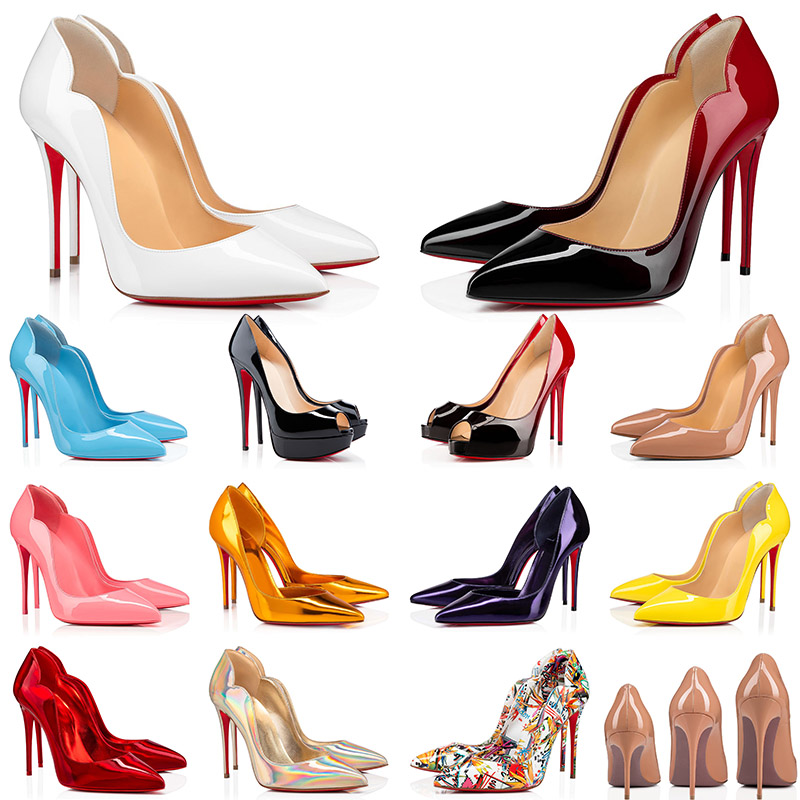 

2021 Dress Shoes Women Red Bottoms High Heels Pointed Stiletto Genuine Leather Christians Loafers Louboutins Peep-toes Sandals Pointy Toe Pumps 35-42, 15