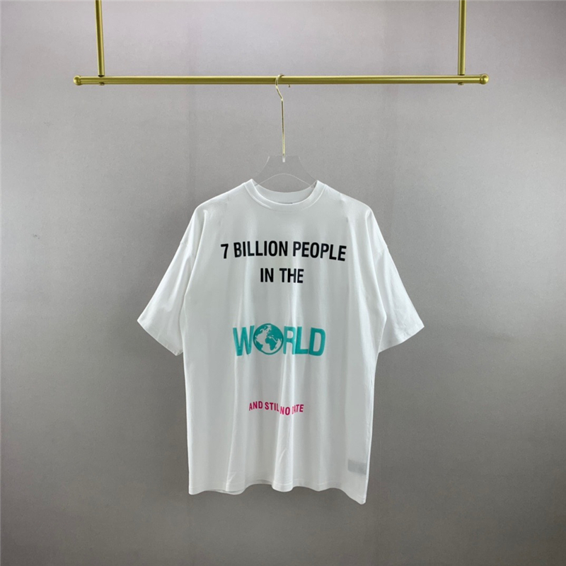 

White T-Shirt Men Women 1 High Quality Print Tee Slightly Oversize Tops, Black