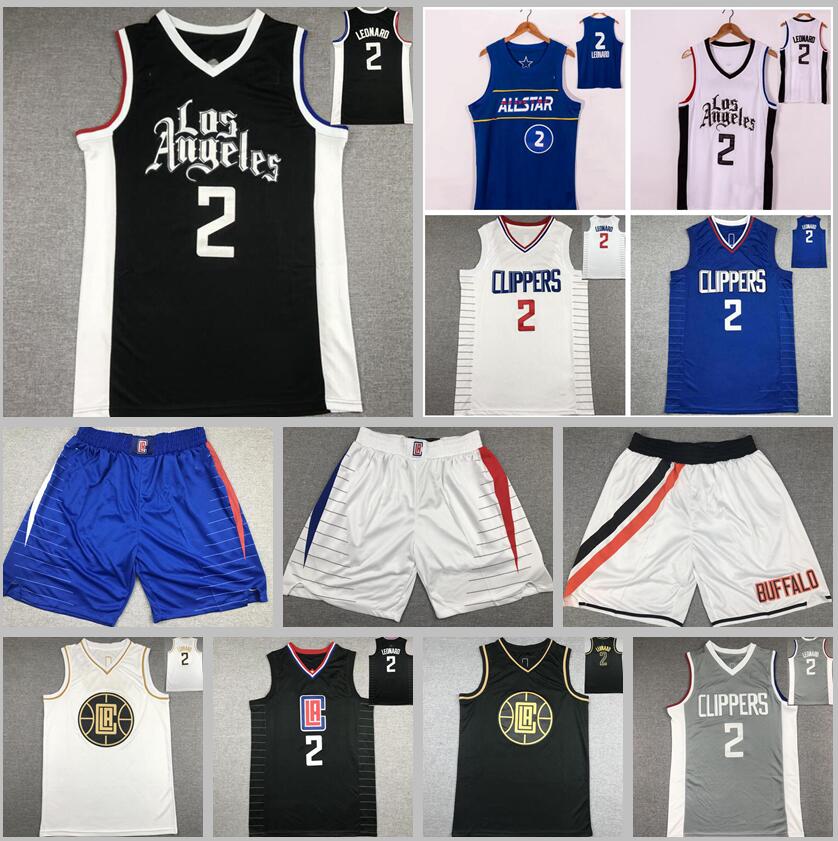 

Men S-2XL Basketball jerseys Kawhi Leonard 2 Jersey and short, Black;red
