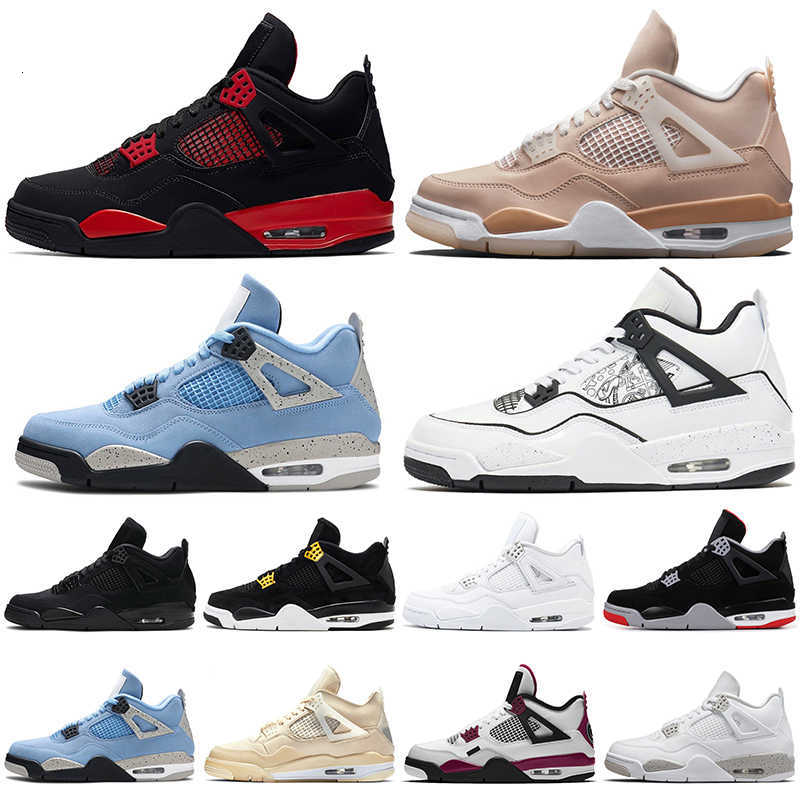 

4 4s men basketball shoes University Blue Black Cat Pure Money Desert Moss Royalty Cement Encore mens womens outdoor sports trainers, 4s hot punch