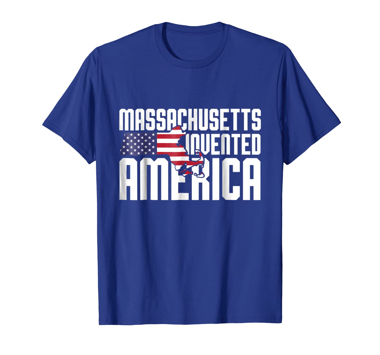 

massachusetts invented america tee shirt, White;black