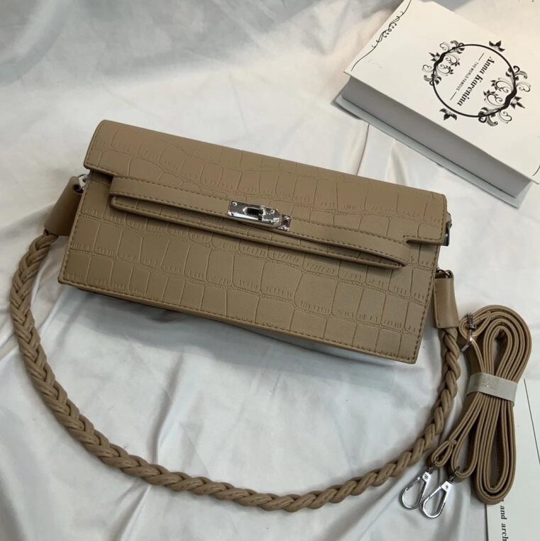 

Factory wholesale women bag Simple long Alligator underarm bags European and American Style embossed leather handbag Elegant versatile leathers fashion handbags