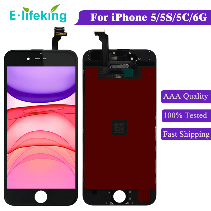 

LCD For iPhone 6 6Plus 6P 5 5S 5C Display Touch Panel Screen Digitizer Full Assembly Replacement with Free DHL 100% No Dead Pixel AAA+++