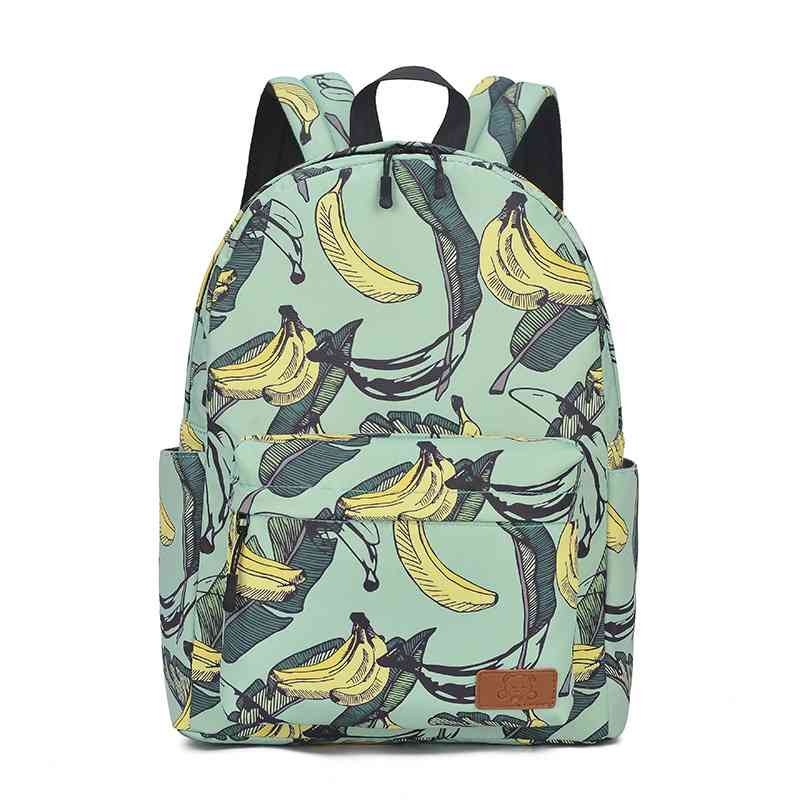 

Ins style printed campus male and female junior high school schoolbag Korean version large capacity leisure backpack, Black