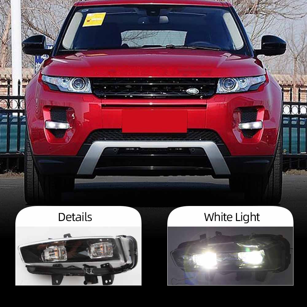 

2PCS Front Fog Lights Lamp For Land Rover for Range Rover Evoque 2011 2012 2013 2014 2015 2016 LED headlight foglights, Drl