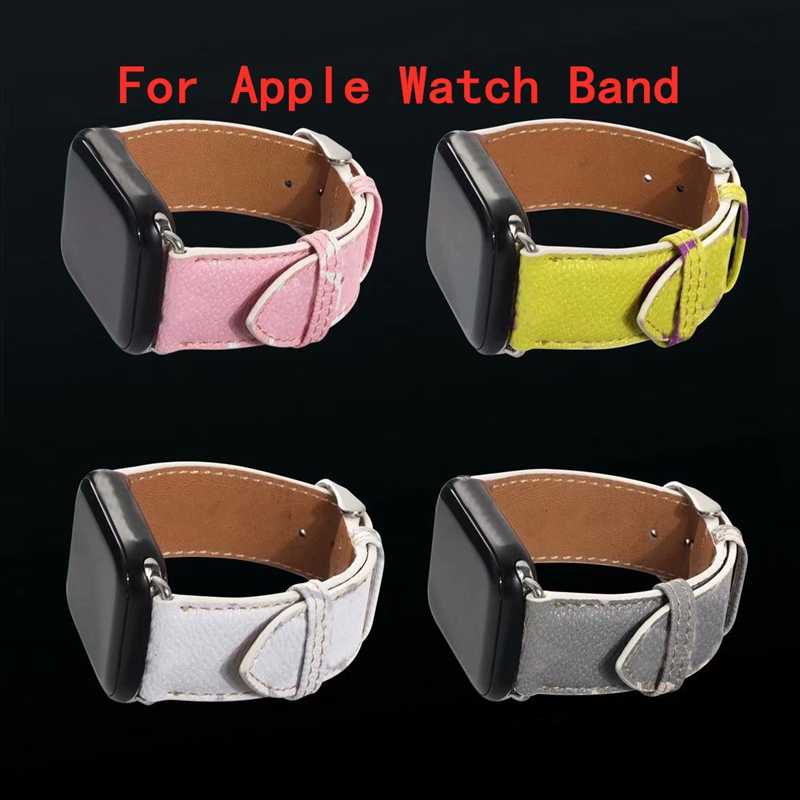 

Fashion Designer Smart Straps for 38mm 40mm 41mm 42mm 44mm 49mm watches Band Series 9 2 3 4 5 6 7 Color Leather Print Pattern Watch Belt Bands Deluxe Wristband Watchbands