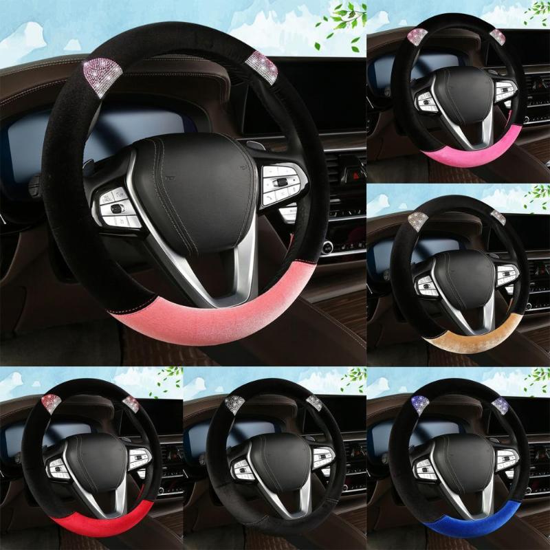 

Steering Wheel Covers High-quality Cute Interior Winter Velvet Cover Skin Affinity Easy To Clean
