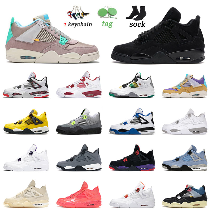 

Top Jumpman 4 4s Black Cat Basketball Shoes Taupe Haze Off Mens Womens Desert Moss Sail Jorden IV Retro Sneakers Trainers SIZE 13, D19 2018 raptors 36-47