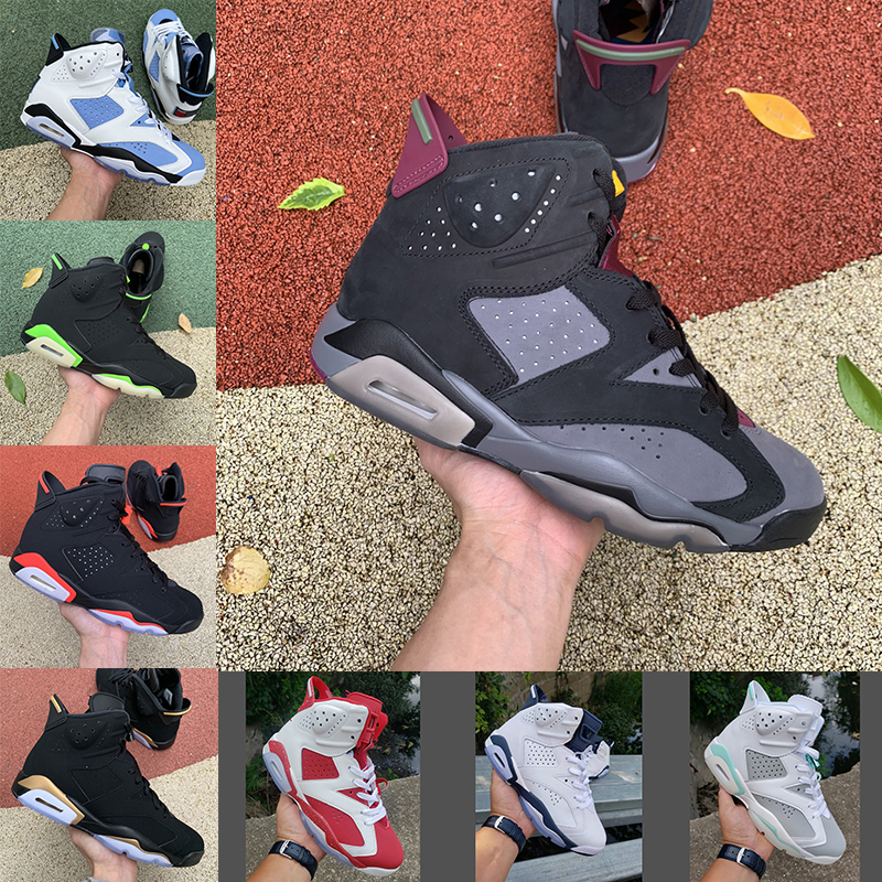 

Jumpman 6 Basketball Shoes 6s Men Bordeaux UNC Red Oreo Midnight Navy Triple Black Electric Green Carmine Hare Infrared DMP Mens Trainers Sports Sneakers Size 40-47, #8 red oreo 40-47