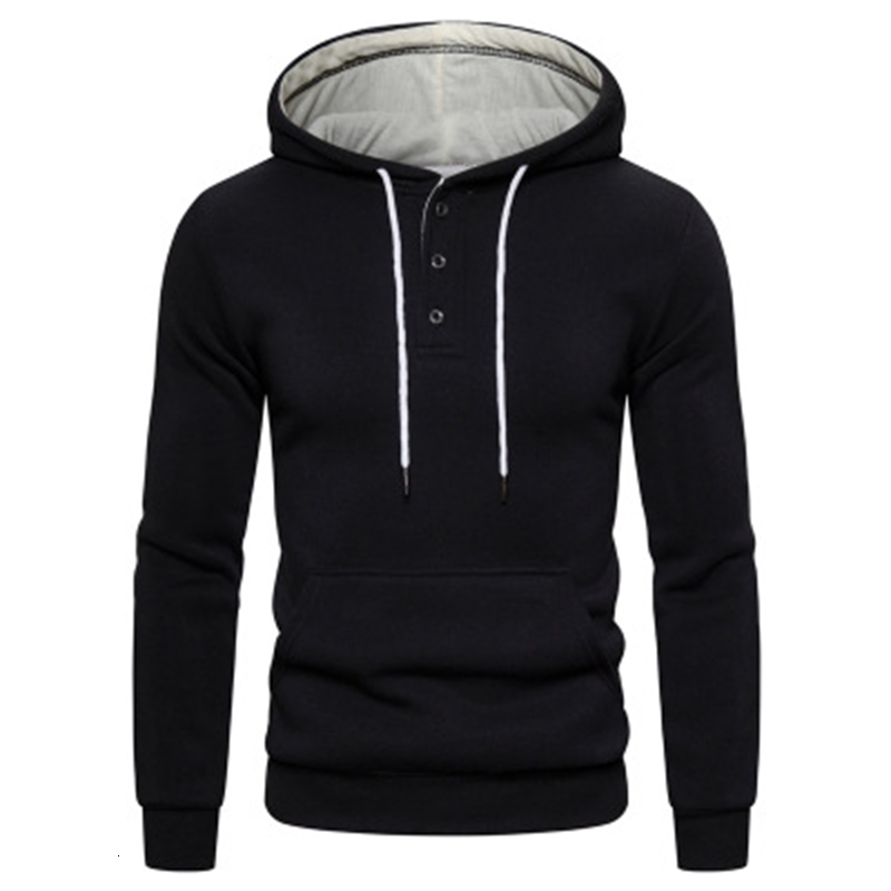 

Men's Hoodies & Sweatshirts Fall Spring Cotton Hoodied s Solid Hoody Fleece Thick Sportswear Two-Button 0DZP, Same as image