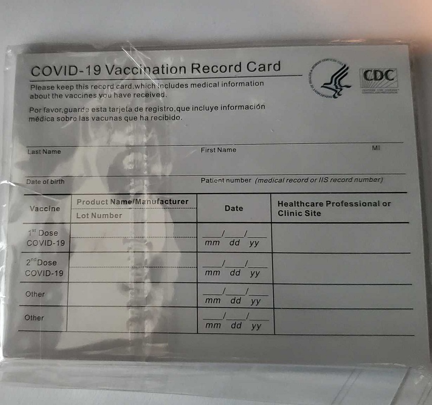 

2021 new Blank Paper Vaccination Record Card Business Cards Files 4x3 Inch, Fill In The Injection Information Yourself
