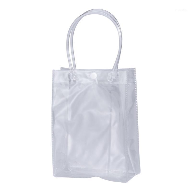 

Gift Wrap Transparent PVC Ice Bag Portable Tote Birthday Party Decoration Wedding Favor Vertical Style