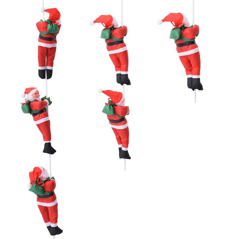 

Christmas Decorations 3 Santa Claus Climbing On Rope Ladder Decoration For Tree Indoor Outdoor Hangings Ornament Pendant Decor P